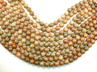 Chinese Unakite Beads, Round, 10mm-RainbowBeads