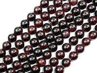 Red Garnet Beads, Round, 11mm-RainbowBeads