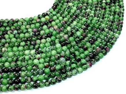 Ruby Zoisite Beads, 6mm Round Beads-RainbowBeads