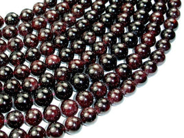 Red Garnet Beads, Round, 11mm-RainbowBeads