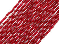 Ruby Jade Beads, Faceted Rondelle, Approx 2 x 4 mm-RainbowBeads