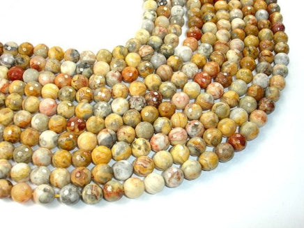 Crazy Lace Agate Beads, Faceted Round, 10mm-RainbowBeads