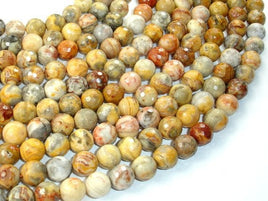 Crazy Lace Agate Beads, Faceted Round, 10mm-RainbowBeads