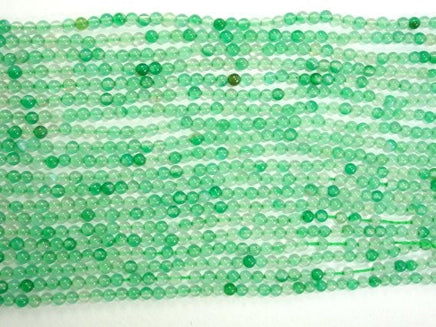 Agate Beads, Round, Green, 2mm-RainbowBeads