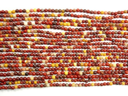 Mookaite Beads, Round, 2mm-RainbowBeads