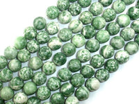 Green Spot Jasper Beads, Round, 12mm-RainbowBeads