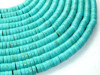 Howlite Turquoise Beads, Heishi, 3 x 8mm-RainbowBeads
