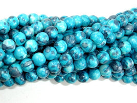 Rain Flower Stone Beads, Blue, 6mm Round Beads-RainbowBeads