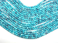 Rain Flower Stone Beads, Blue, 6mm Round Beads-RainbowBeads