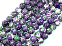 Rain Flower Stone, Purple, 10mm Round Beads-RainbowBeads