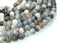 Botswana Agate Beads, 10mm Round Beads-RainbowBeads