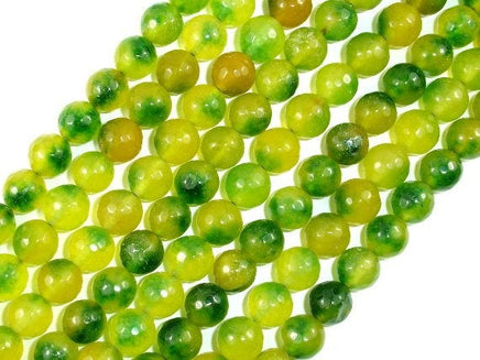 Agate Beads, 10mm Faceted Round Beads-RainbowBeads