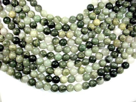 Green Line Quartz, 10mm Round Beads-RainbowBeads