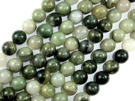 Green Line Quartz, 10mm Round Beads-RainbowBeads
