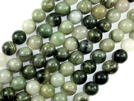 Green Line Quartz, 10mm Round Beads-RainbowBeads