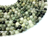 Green Line Quartz, 10mm Round Beads-RainbowBeads