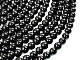 Black Onyx Beads, 8mm Round-RainbowBeads