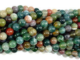 Indian Agate Beads, Fancy Jasper Beads, 6mm Round Beads-RainbowBeads