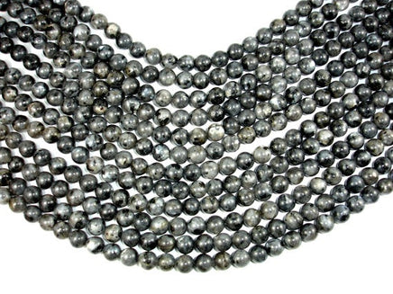Black Labradorite Beads, Larvikite, 8mm(8.5mm) Round Beads-RainbowBeads