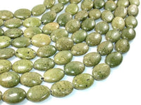 Green Chalcopyrite Beads, 13 x 18 mm Oval Beads-RainbowBeads