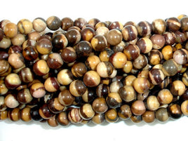 Brown Zebra Jasper Beads, Round, 4mm-RainbowBeads