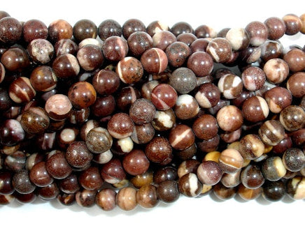Brown Zebra Jasper Beads, Round, 4mm-RainbowBeads