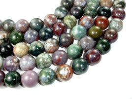 Indian Agate Beads, Fancy Jasper Beads, 18mm Round Beads-RainbowBeads