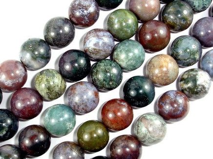 Indian Agate Beads, Fancy Jasper Beads, 18mm Round Beads-RainbowBeads