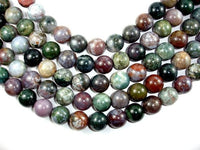 Indian Agate Beads, Fancy Jasper Beads, 18mm Round Beads-RainbowBeads