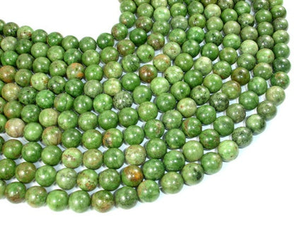 Green Opal Beads, 10mm, Round Beads-RainbowBeads