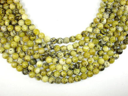 Yellow Turquoise Beads, 8 mm (8.5 mm) Round Beads-RainbowBeads