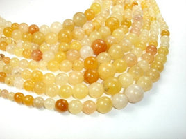 Yellow Jade Beads, 6mm - 14mm Graduated Round Beads, 18 Inch-RainbowBeads