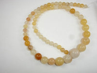 Yellow Jade Beads, 6mm - 14mm Graduated Round Beads, 18 Inch-RainbowBeads