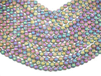 Druzy Agate Beads, Peacock Geode Beads, 8mm Round Beads-RainbowBeads