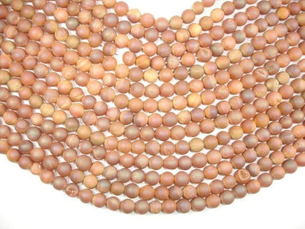 Druzy Agate Beads, Champagne Geode Beads, 8mm Round Beads-RainbowBeads