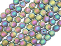 Druzy Agate Beads, Peacock Geode Beads, 8mm Round Beads-RainbowBeads