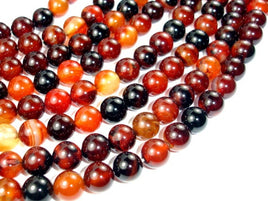 Sardonyx Agate Beads, Round, 10mm-RainbowBeads