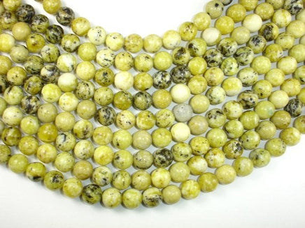 Yellow Turquoise Beads, 10mm Round Beads-RainbowBeads