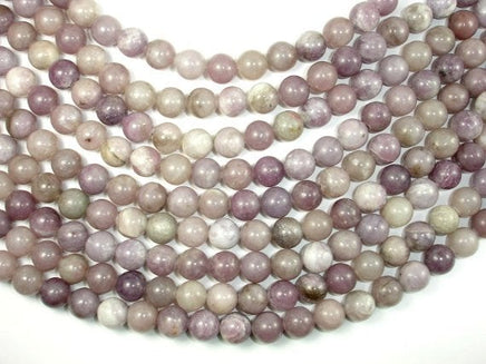 Lilac Jasper Beads, Pink Tourmaline Beads, 10mm, Round-RainbowBeads