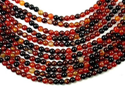 Sardonyx Agate Beads, 6mm Round Beads-RainbowBeads
