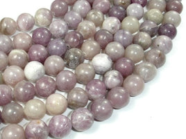 Lilac Jasper Beads, Pink Tourmaline Beads, 10mm, Round-RainbowBeads