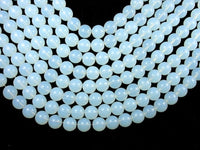 White Opalite Beads, 12 mm Round Beads-RainbowBeads
