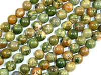 Rhyolite Beads, 8mm(8.5mm) Round Beads-RainbowBeads