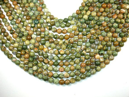 Rhyolite Beads, 8mm(8.5mm) Round Beads-RainbowBeads