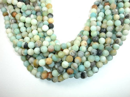 Matte Amazonite Beads, 8mm Round Beads-RainbowBeads