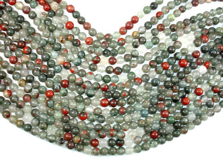 African Bloodstone, 6mm (6.5 mm) Round-RainbowBeads