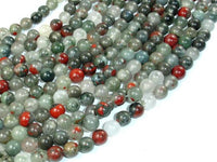 African Bloodstone, 6mm (6.5 mm) Round-RainbowBeads