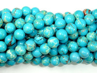 Blue Impression Jasper, 8mm Round Beads-RainbowBeads