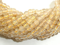 Gold Rutilated Quartz, 5mm Round Beads-RainbowBeads