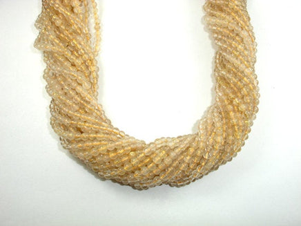 Gold Rutilated Quartz, 5mm Round Beads-RainbowBeads
